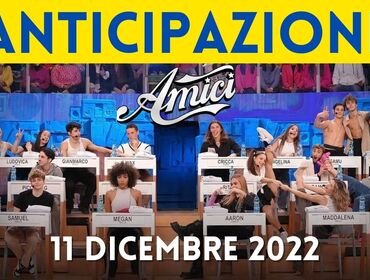 Anticipazioni Amici 22, domenica 11 dicembre: eliminati, sfide e ospiti